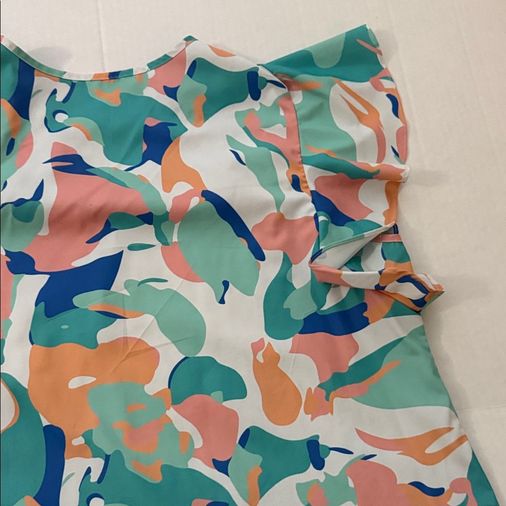 Colorful Abstract Women's Top XL - Picture 9 of 11